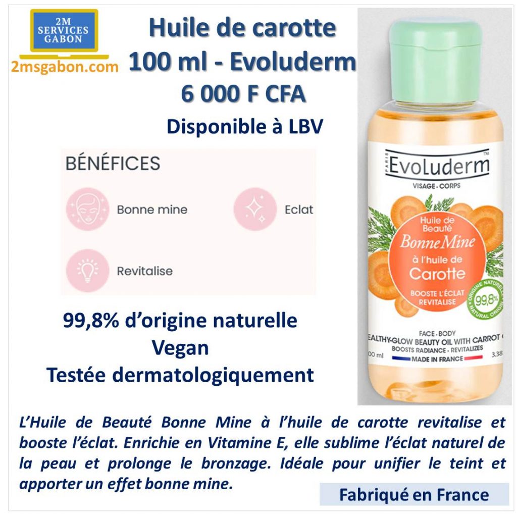 Huile de carotte 100 ml - Evoluderm
