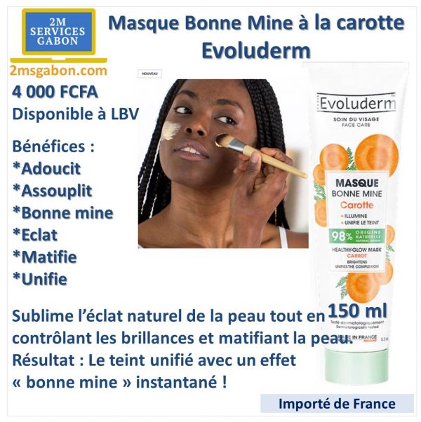 Evoluderm - Masque Bonne Mine à la carotte