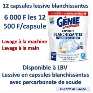 GENIE - 12 capsules lessive blanchissantes
