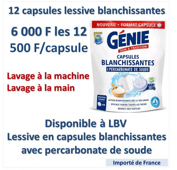 GENIE - 12 capsules lessive blanchissantes